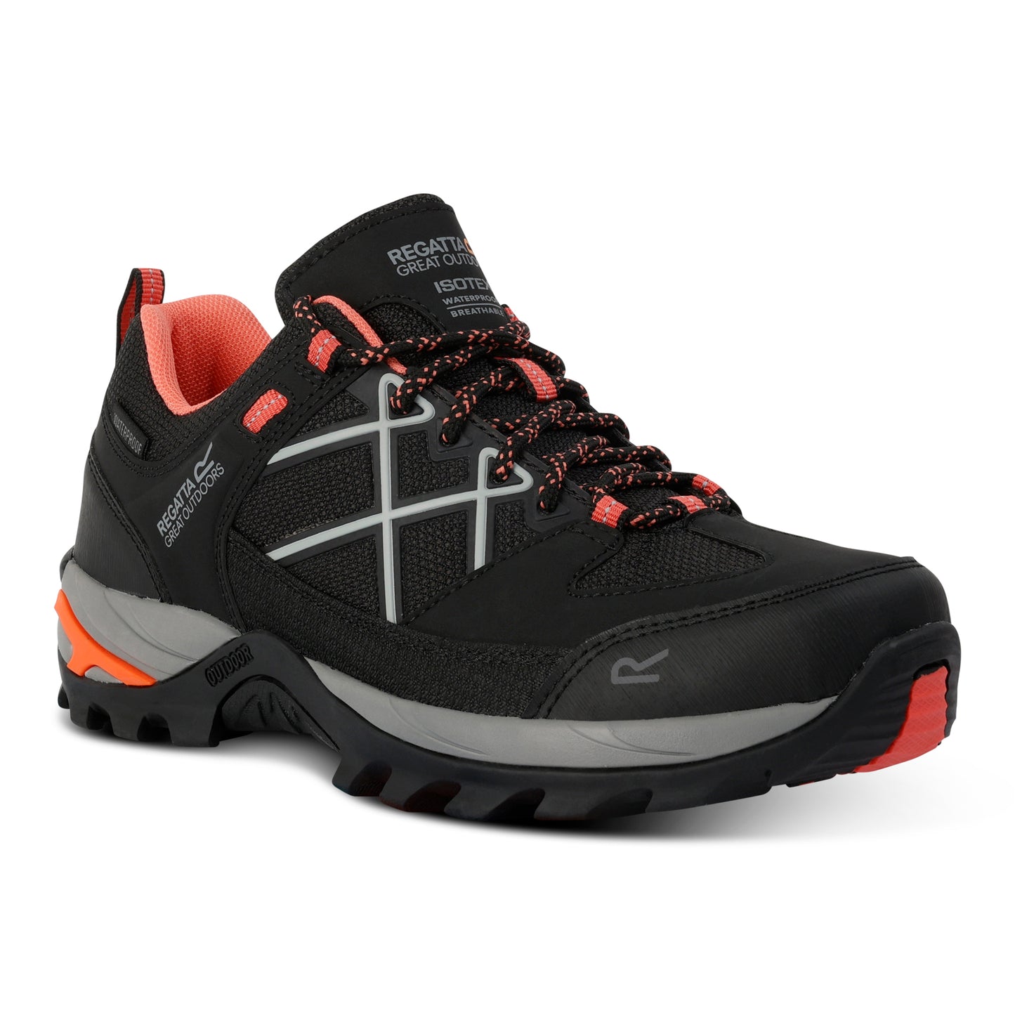Black-Satsuma - Front - Regatta Womens-Ladies Samaris III Low Walking Shoes