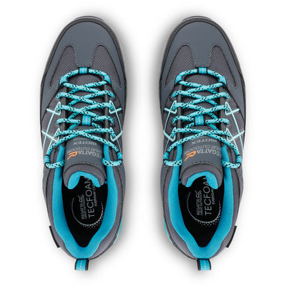 Steel Grey-Turquoise - Pack Shot - Regatta Womens-Ladies Samaris III Low Walking Shoes