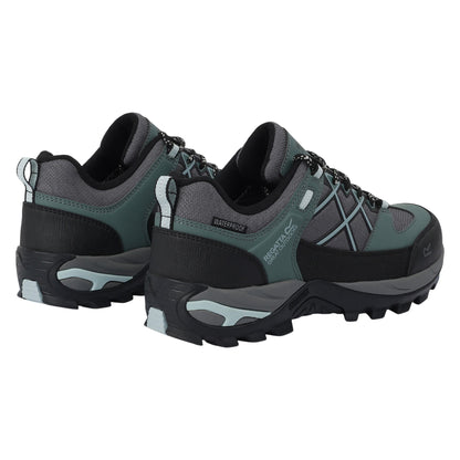 Spruce Green-Granite - Back - Regatta Womens-Ladies Samaris III Low Walking Shoes