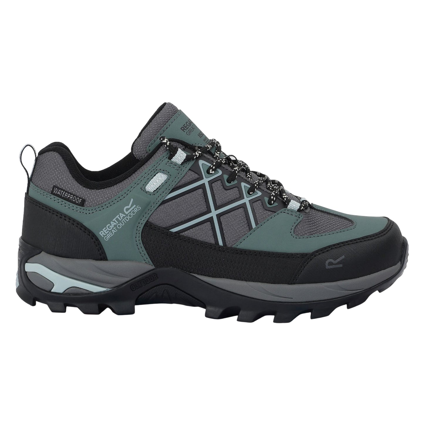 Spruce Green-Granite - Lifestyle - Regatta Womens-Ladies Samaris III Low Walking Shoes