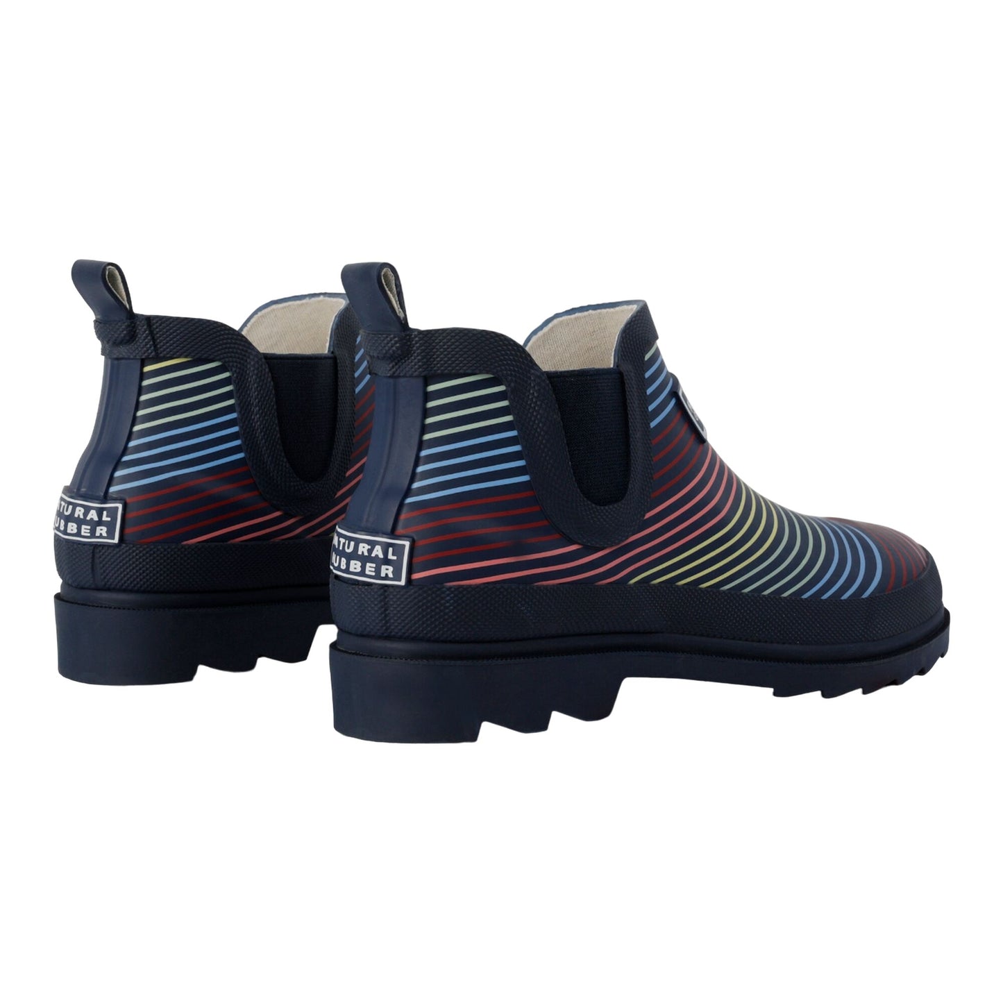 Multicoloured - Back - Regatta Womens-Ladies Harper Contrast Striped Low Wellington Boots