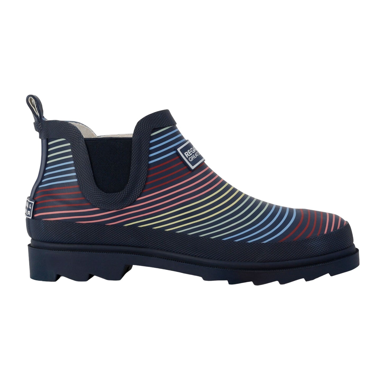 Multicoloured - Lifestyle - Regatta Womens-Ladies Harper Contrast Striped Low Wellington Boots
