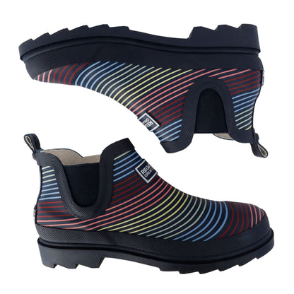 Multicoloured - Pack Shot - Regatta Womens-Ladies Harper Contrast Striped Low Wellington Boots
