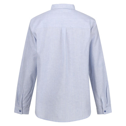 Hydrangea Blue - Back - Regatta Womens-Ladies Primevere Striped Shirt