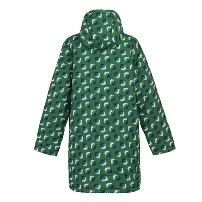 Shadow-Emerald - Back - Regatta Womens-Ladies Orla Kiely Elm Leaf Quilted Mid Length Jacket