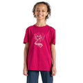 Berry Pink - Lifestyle - Dare 2B Childrens-Kids Trailblazer II Happy T-Shirt