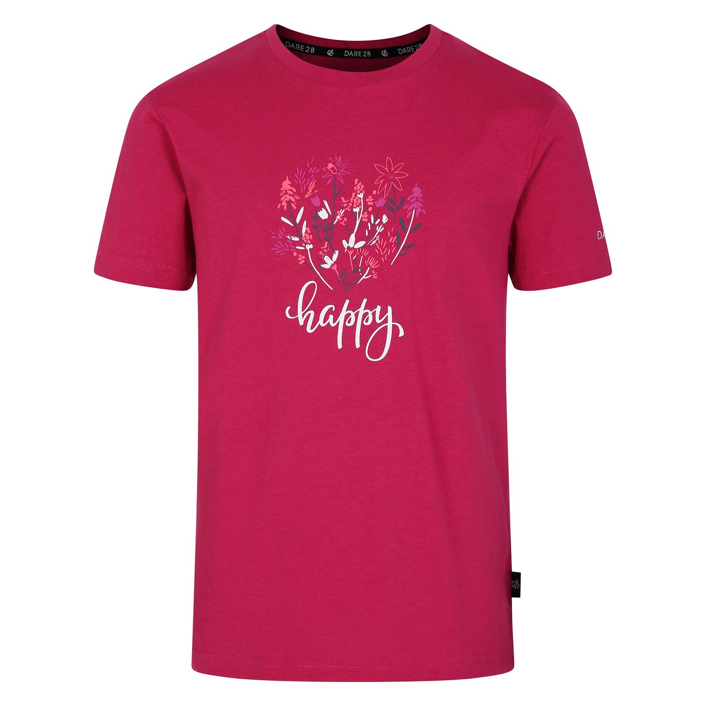 Berry Pink - Front - Dare 2B Childrens-Kids Trailblazer II Happy T-Shirt