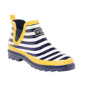 Navy-Lemon Tea - Front - Regatta Great Outdoors Womens-Ladies Harper Low Cut Wellington Boots