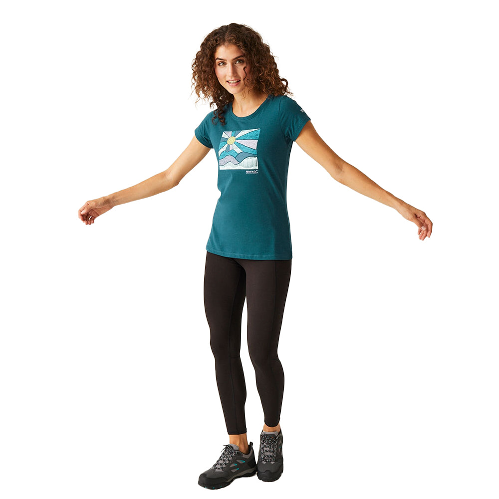 Moroccan Blue - Lifestyle - Regatta Womens-Ladies Breezed IV Sun T-Shirt