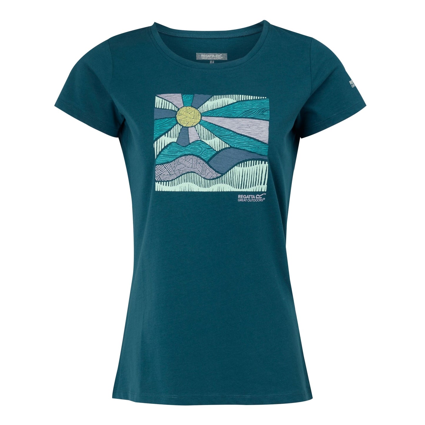 Moroccan Blue - Front - Regatta Womens-Ladies Breezed IV Sun T-Shirt