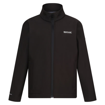 Black - Front - Regatta Childrens-Kids Cera Soft Shell Jacket