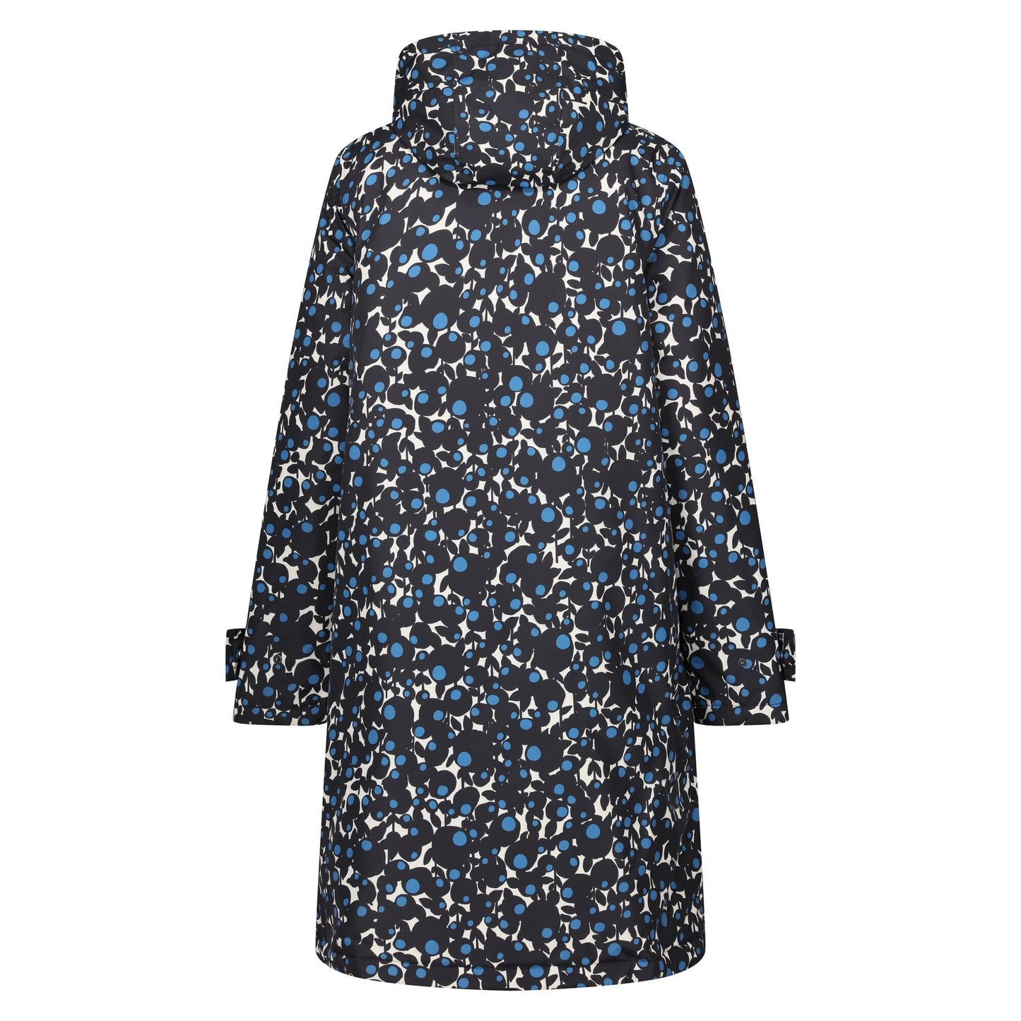 Blue - Back - Regatta Womens-Ladies Orla Kiely Berry Bubble Longline Waterproof Jacket