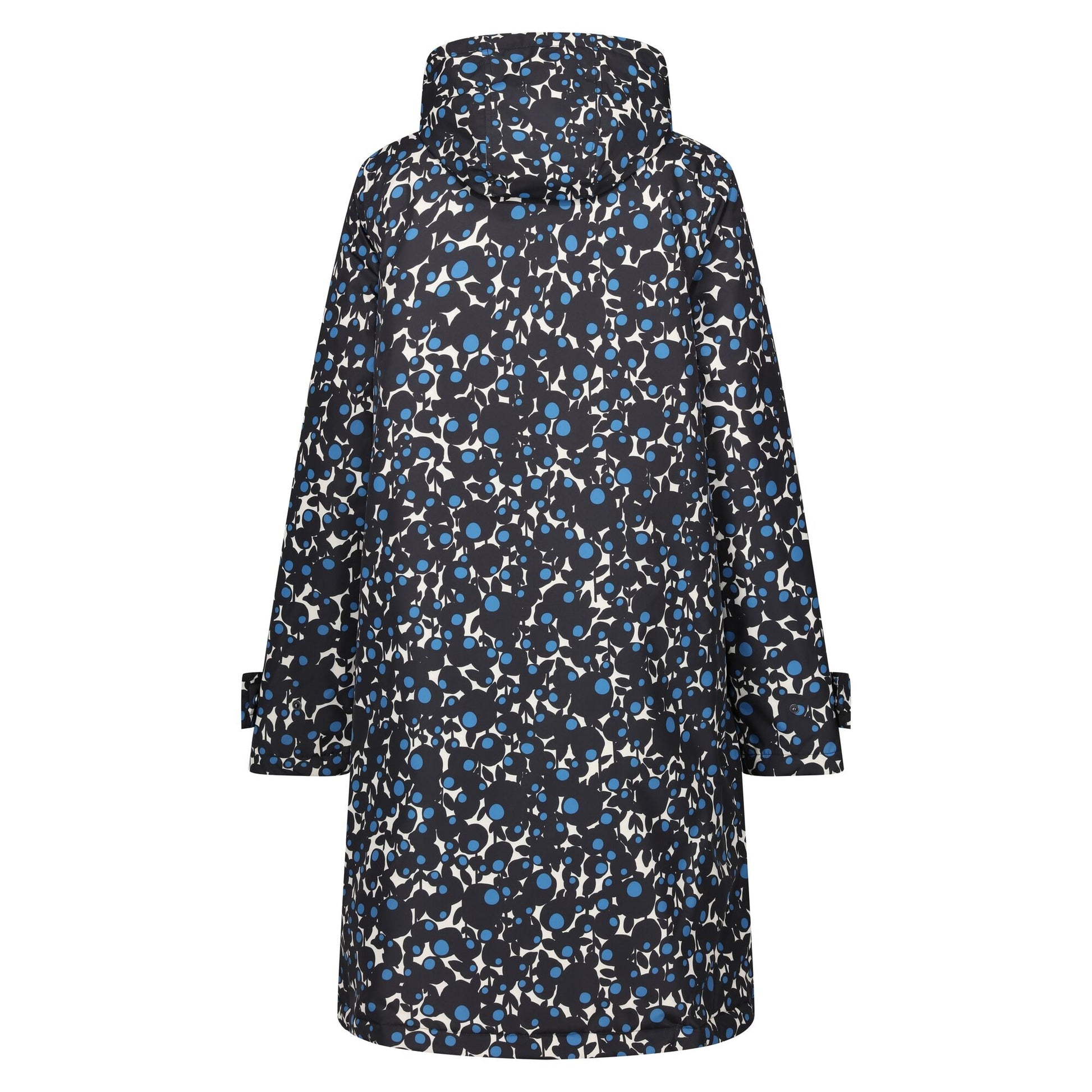 Blue - Back - Regatta Womens-Ladies Orla Kiely Berry Bubble Longline Waterproof Jacket