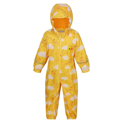 Sunbeam - Front - Regatta Childrens-Kids Pebbles The Duck Waterproof Puddle Suit