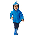 Hawaiian Blue - Close up - Regatta Childrens-Kids Bubbles The Shark Waterproof Jacket