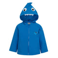 Hawaiian Blue - Front - Regatta Childrens-Kids Bubbles The Shark Waterproof Jacket