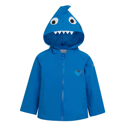 Hawaiian Blue - Front - Regatta Childrens-Kids Bubbles The Shark Waterproof Jacket