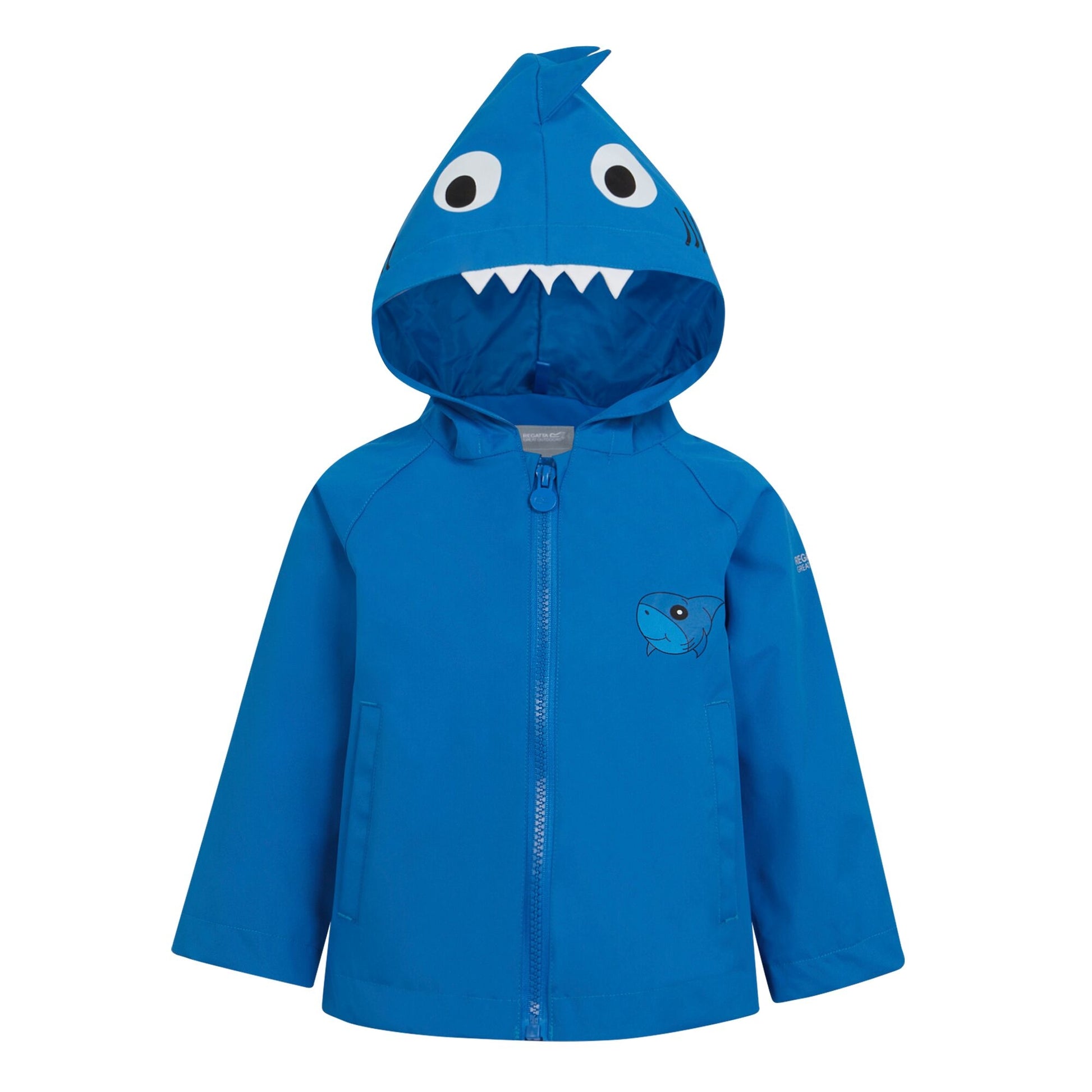 Hawaiian Blue - Front - Regatta Childrens-Kids Bubbles The Shark Waterproof Jacket
