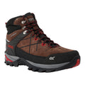 Chestnut-Rio Red - Front - Regatta Mens Samaris Pro II Suede Walking Boots