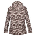 Brown - Back - Regatta Womens-Ladies Bayletta Leopard Print Waterproof Jacket