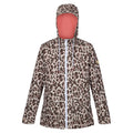 Brown - Front - Regatta Womens-Ladies Bayletta Leopard Print Waterproof Jacket