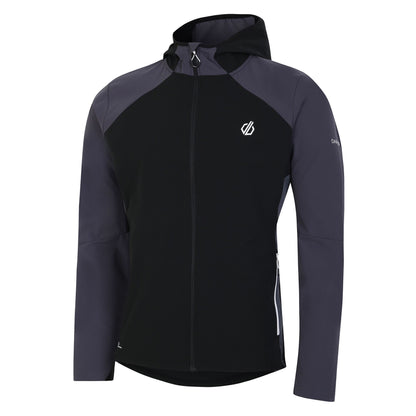Black-Ebony - Side - Dare 2B Mens Lattitudinal II Soft Shell Jacket