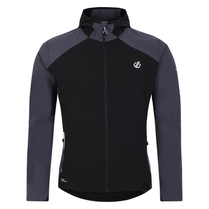 Black-Ebony - Front - Dare 2B Mens Lattitudinal II Soft Shell Jacket