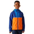 Oxford Blue-New Royal-Persimmon - Lifestyle - Regatta Childrens-Kids Hanleigh Waterproof Jacket