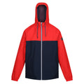 Navy-High Risk Red - Front - Regatta Mens Belcastel Waterproof Jacket