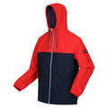 Navy-High Risk Red - Side - Regatta Mens Belcastel Waterproof Jacket