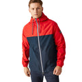 Navy-High Risk Red - Lifestyle - Regatta Mens Belcastel Waterproof Jacket