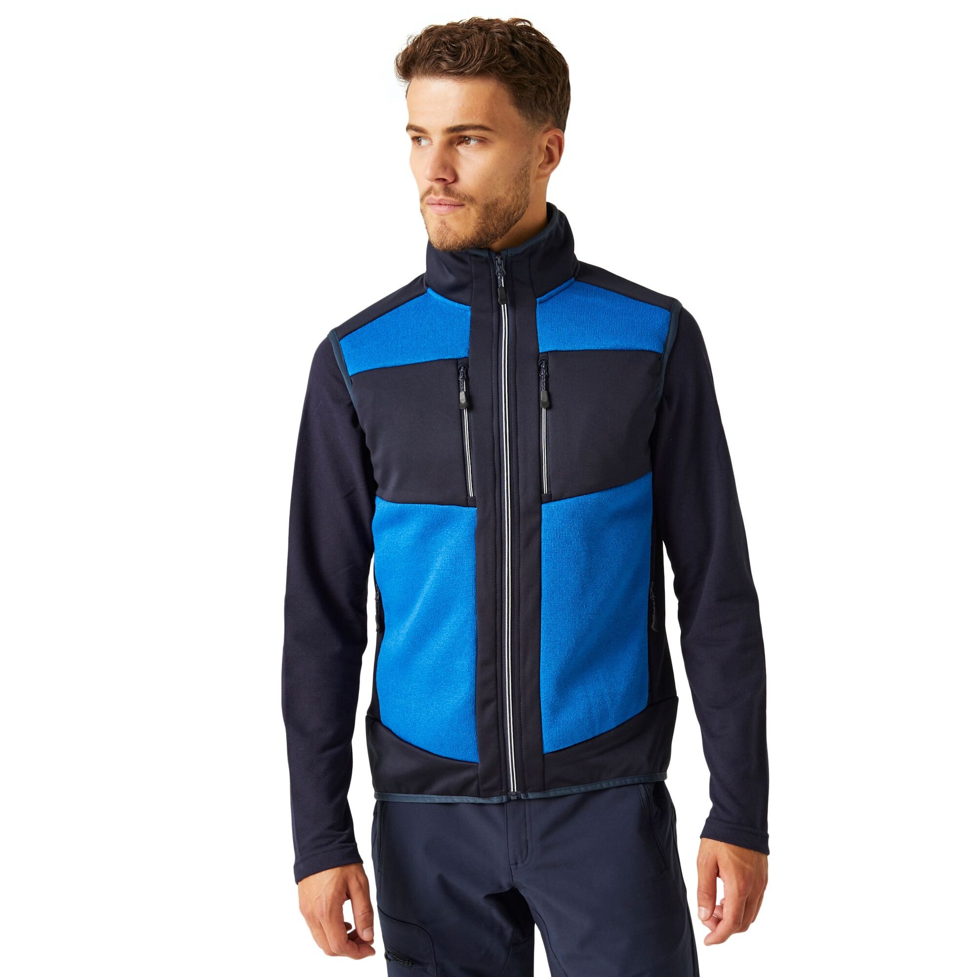 Strong Blue-Navy - Side - Regatta Professional Mens Stretch Body Warmer
