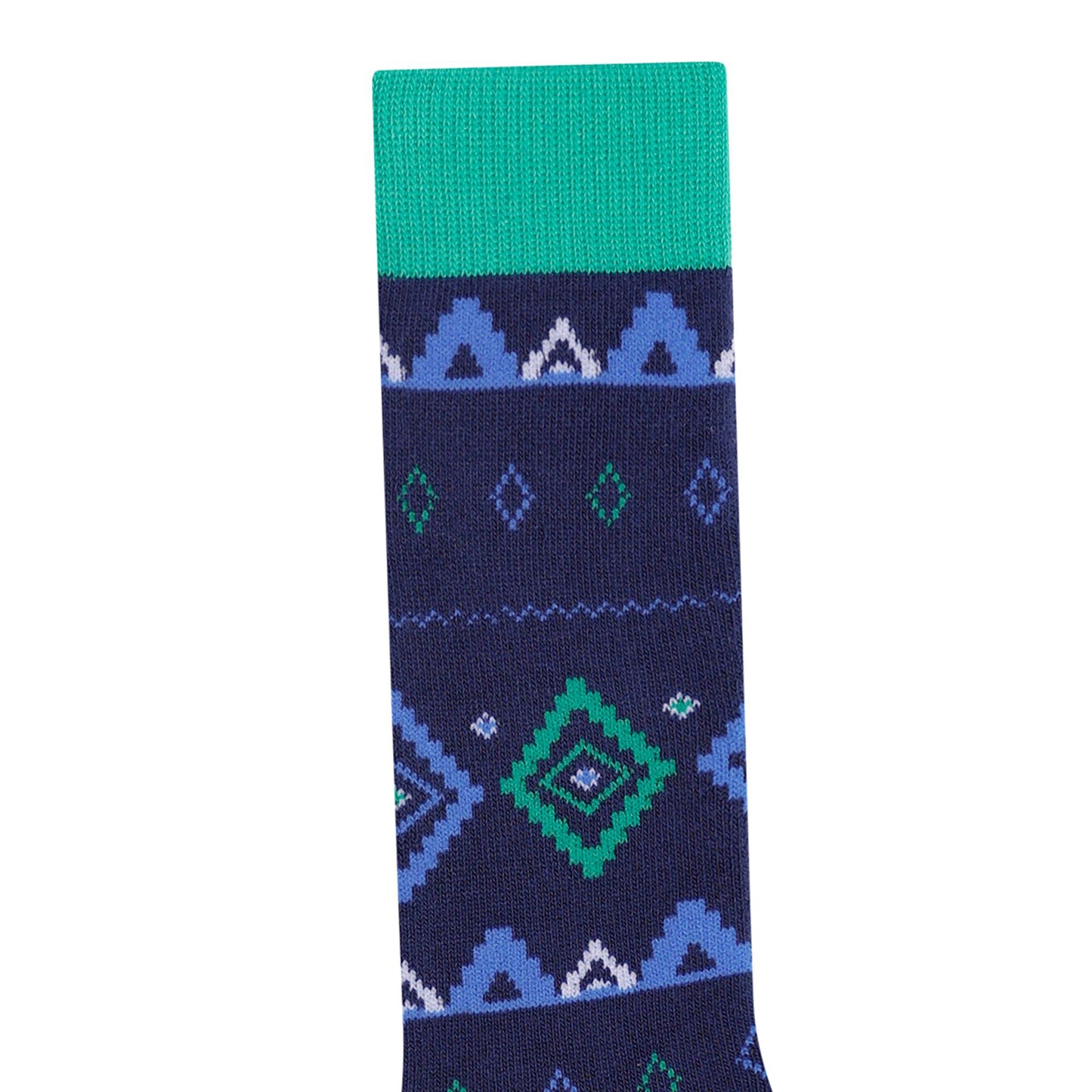 Vivid Green-Moonlight Denim - Back - Dare 2B Childrens-Kids Fair Isle Ski Socks