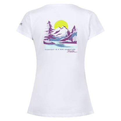 White - Back - Regatta Womens-Ladies Breezed IV Back Print T-Shirt