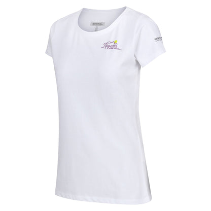White - Side - Regatta Womens-Ladies Breezed IV Back Print T-Shirt