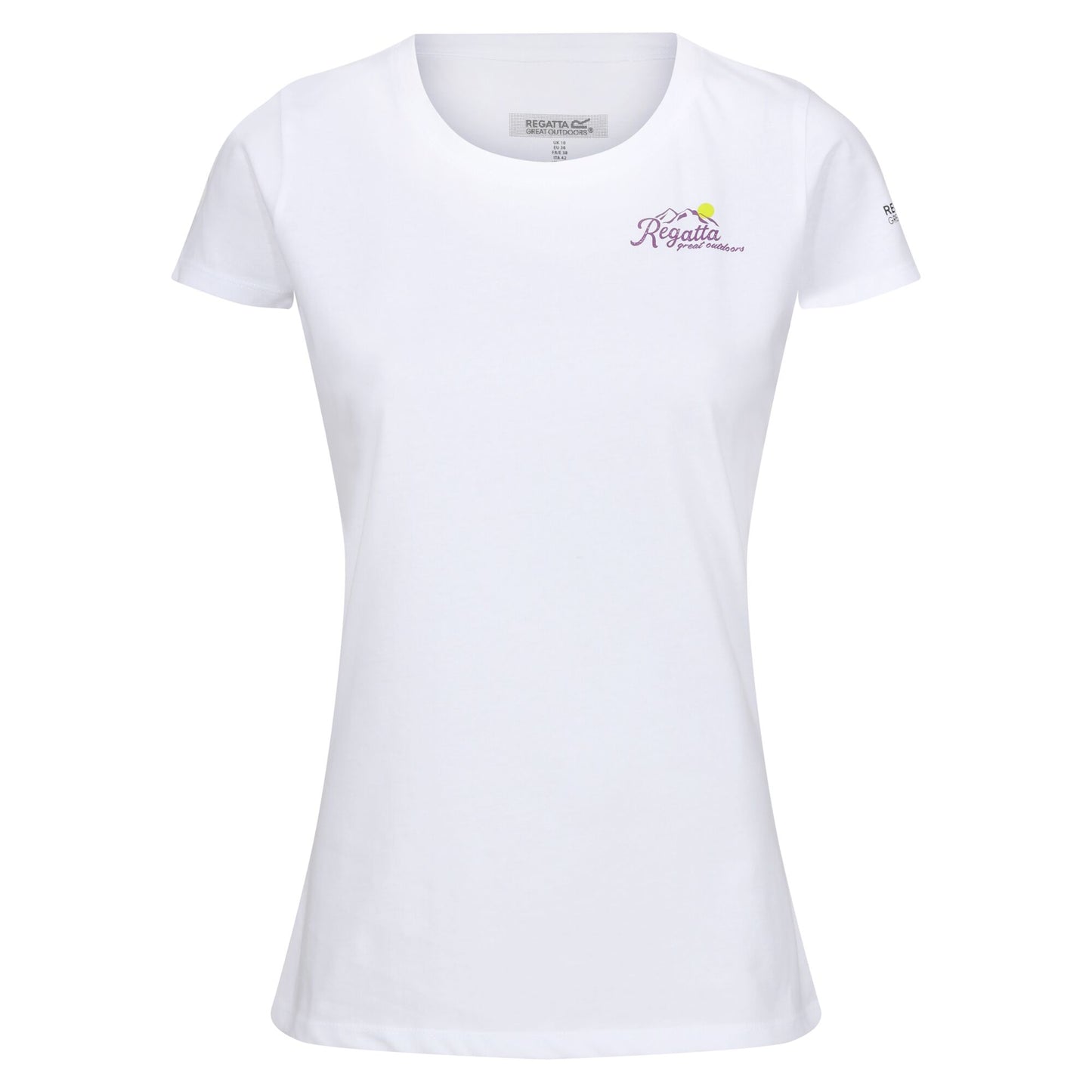 White - Front - Regatta Womens-Ladies Breezed IV Back Print T-Shirt