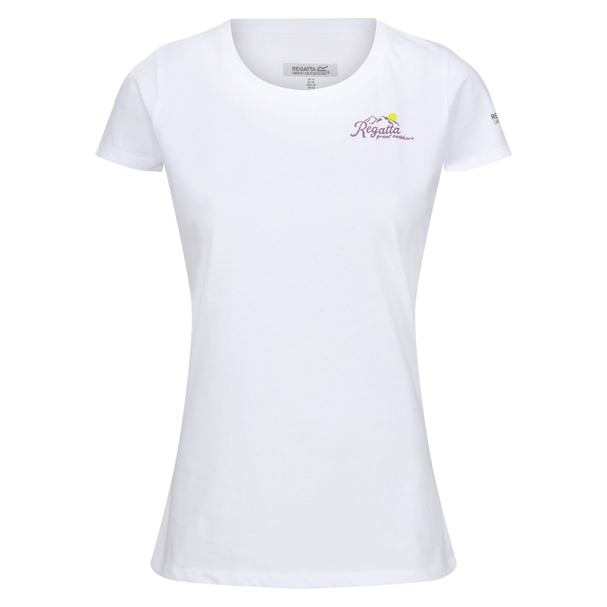 White - Front - Regatta Womens-Ladies Breezed IV Back Print T-Shirt