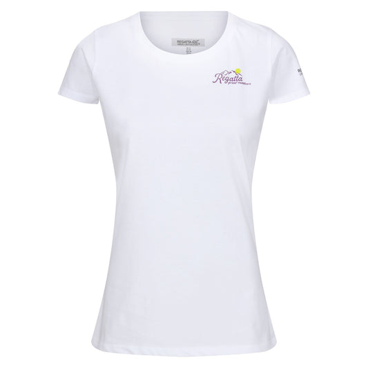 White - Front - Regatta Womens-Ladies Breezed IV Back Print T-Shirt