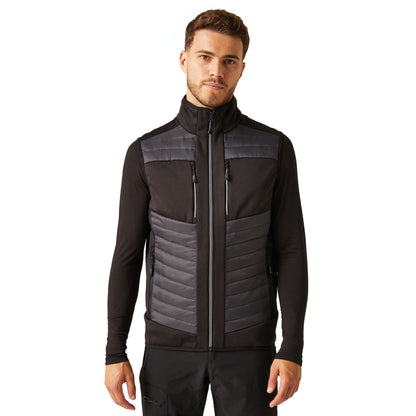 Ash-Black - Side - Regatta Professional Unisex Adult Thermal Hybrid Body Warmer