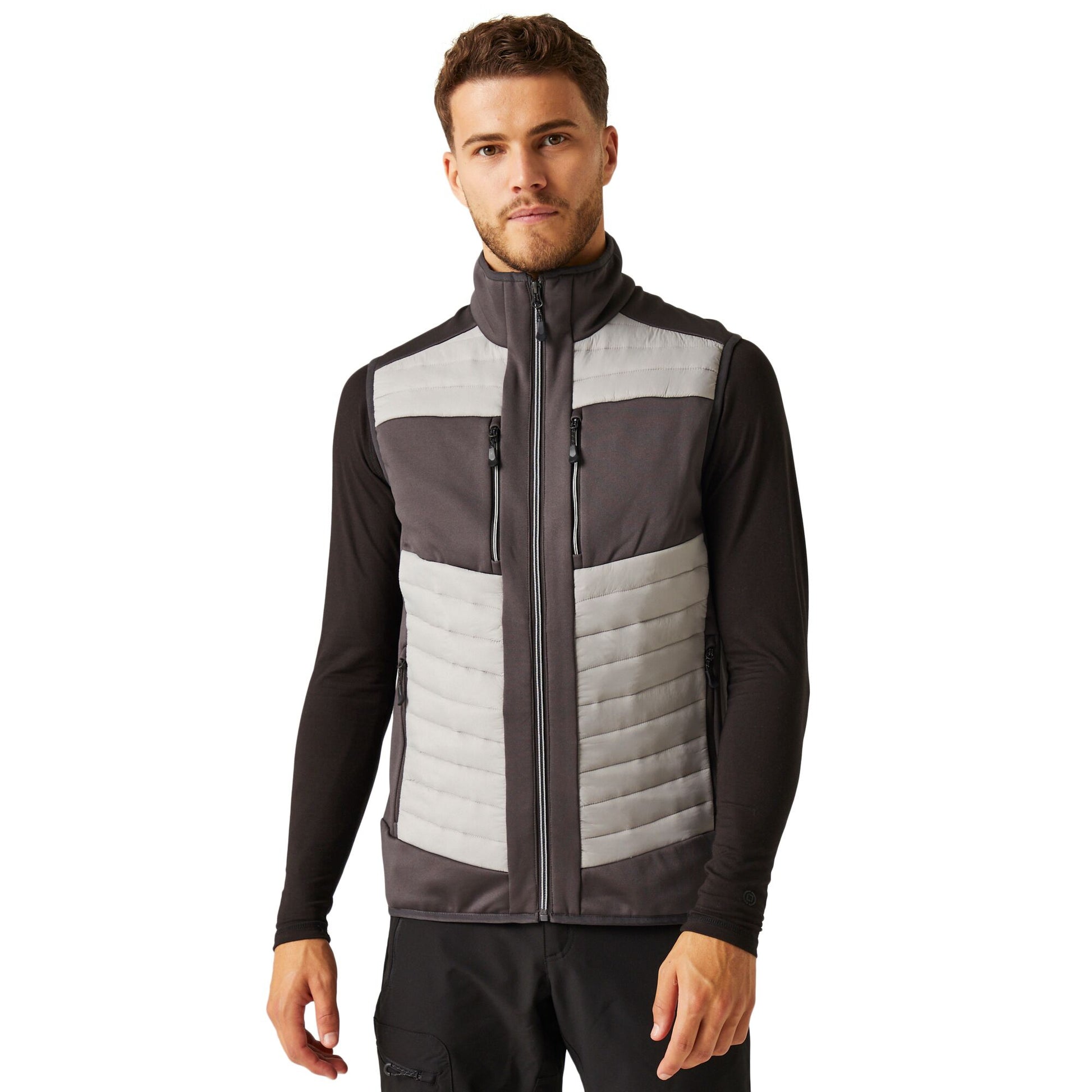 Mineral Grey-Ash - Side - Regatta Professional Unisex Adult Thermal Hybrid Body Warmer