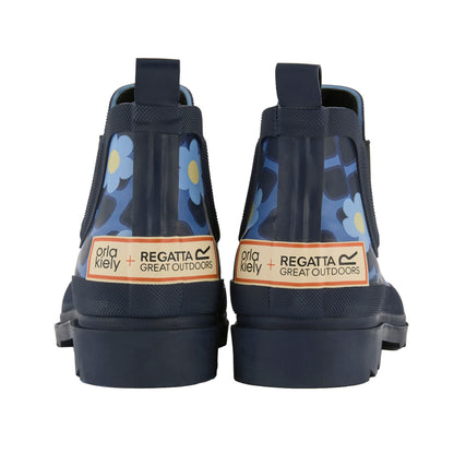 Blue - Back - Regatta Womens-Ladies Orla Kiely Daisy Wellington Boots