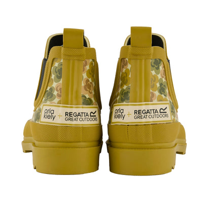 Yellow - Back - Regatta Womens-Ladies Orla Kiely Daisy Wellington Boots
