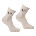 White-Light Vanilla-Cocoa - Lifestyle - Regatta Great Outdoors Womens-Ladies Marl Effect Socks (3 Pack)
