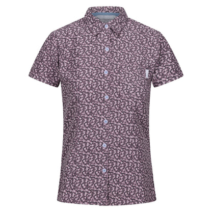 Heather - Front - Regatta Womens-Ladies Mindano VIII Ditsy Print Short-Sleeved Shirt