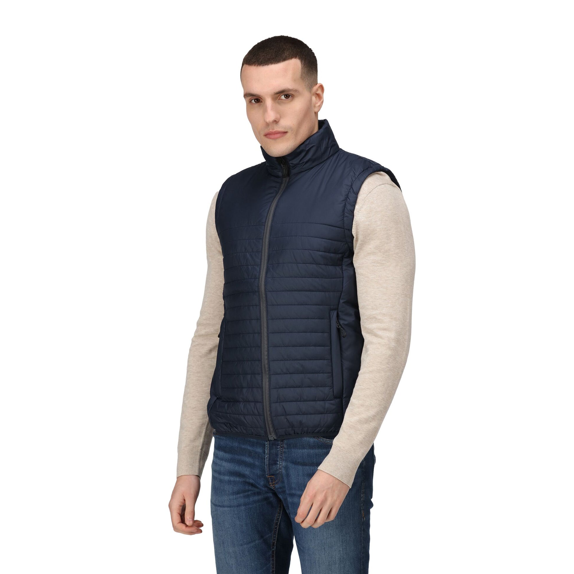Navy - Side - Regatta Professional Mens Insulated Recycled Gilet