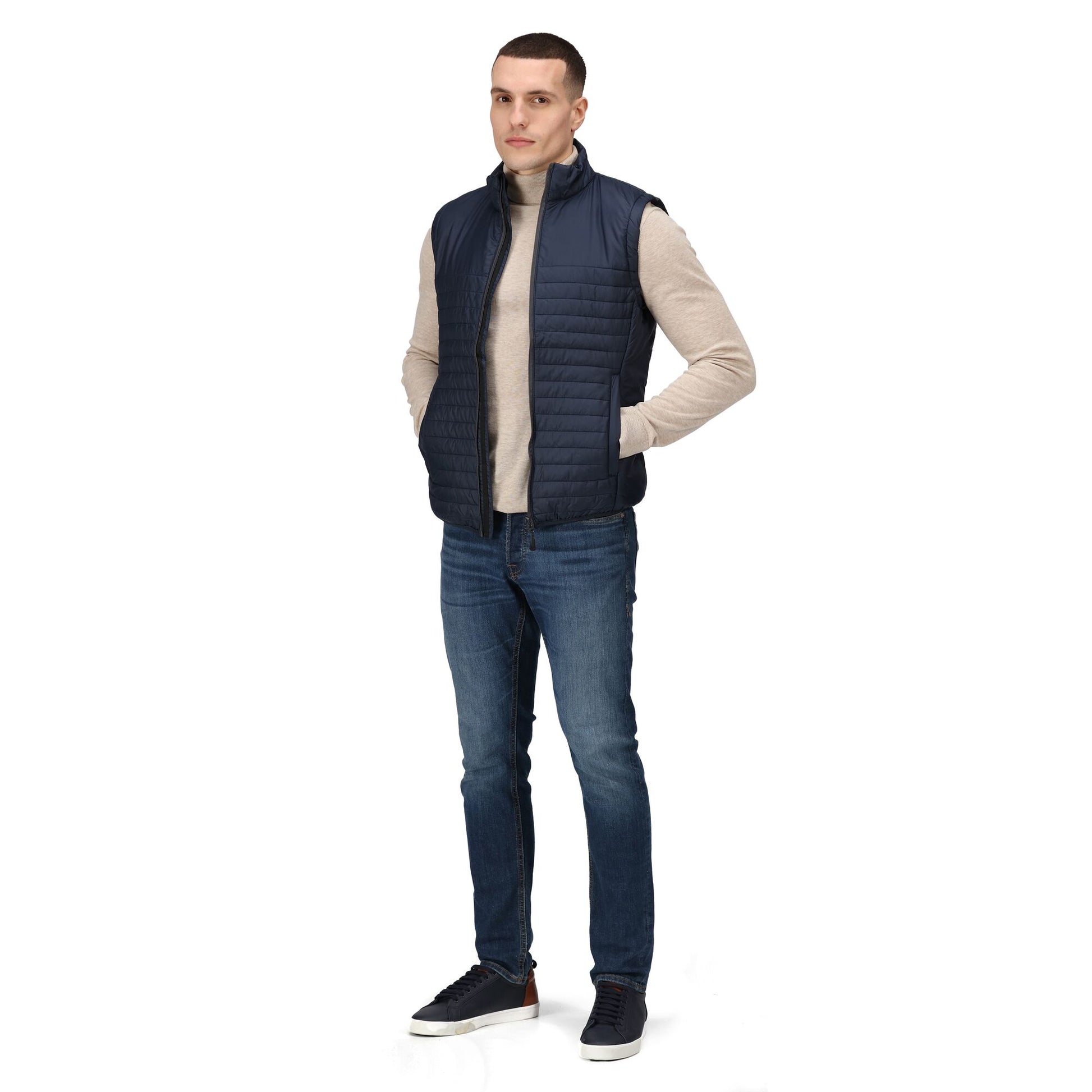 Navy - Pack Shot - Regatta Professional Mens Insulated Recycled Gilet