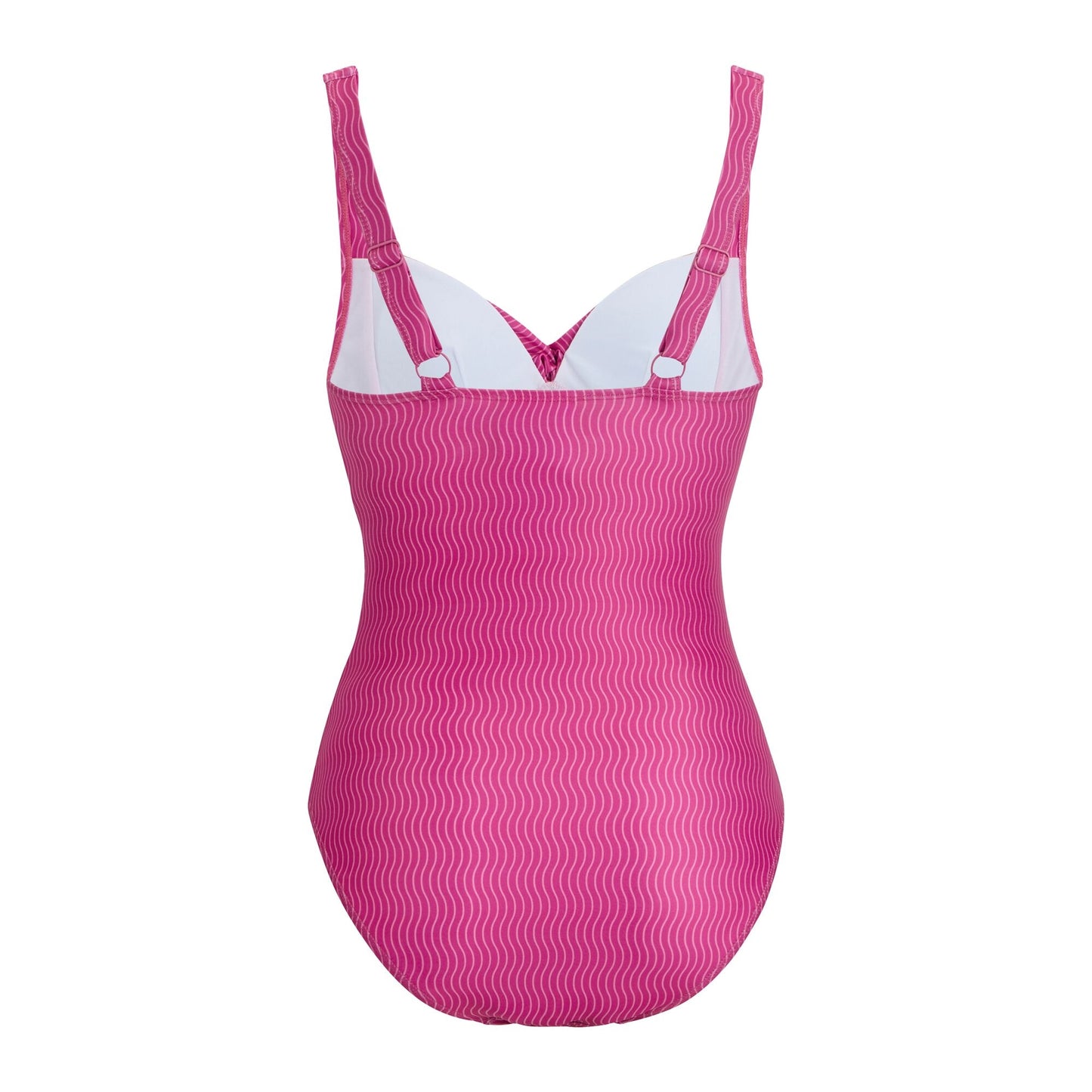 Pink - Back - Regatta Womens-Ladies Sakari Patterned One Piece Swimsuit