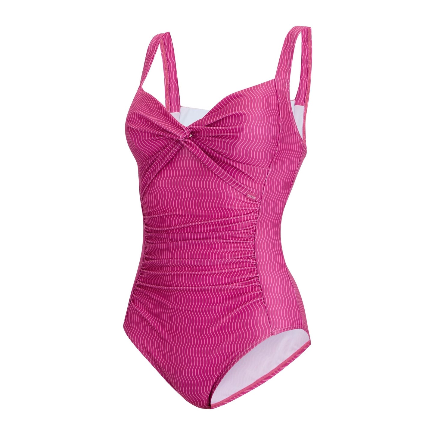 Pink - Side - Regatta Womens-Ladies Sakari Patterned One Piece Swimsuit