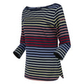 Navy-Multicoloured - Side - Regatta Womens-Ladies Bayletta 3-4 Sleeve Top