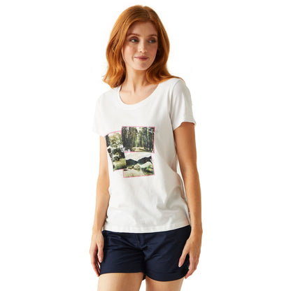 White - Lifestyle - Regatta Womens-Ladies Filandra VIII Photograph T-Shirt